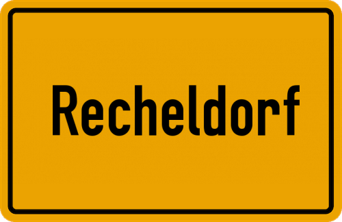 Ortsschild Recheldorf