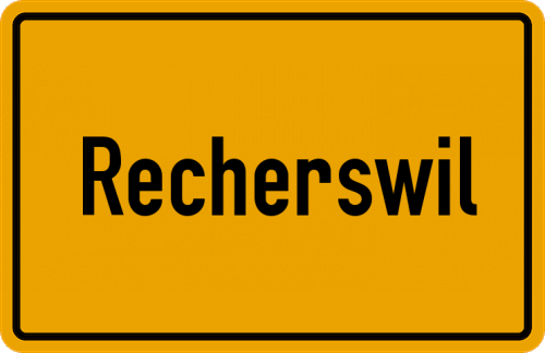 Ortsschild Recherswil