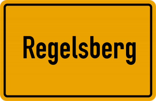 Ortsschild Regelsberg, Mittelfranken