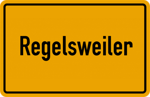 Ortsschild Regelsweiler