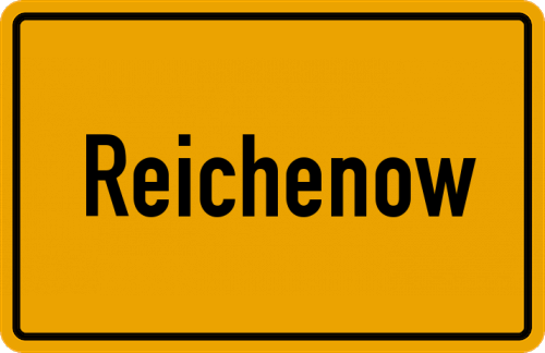 Ortsschild Reichenow