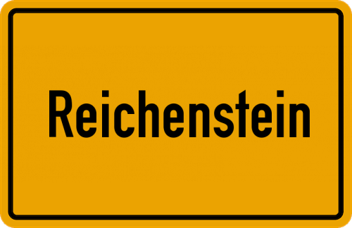 Ortsschild Reichenstein, Westerwald