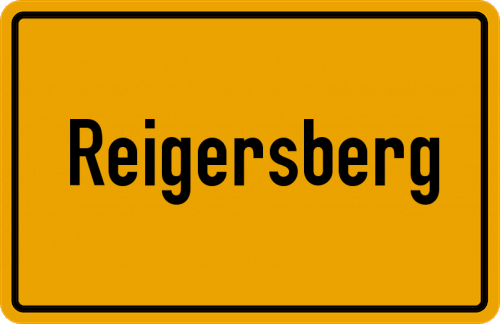 Ortsschild Reigersberg
