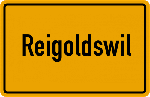 Ortsschild Reigoldswil