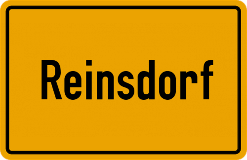 Ortsschild Reinsdorf, Kreis Helmstedt