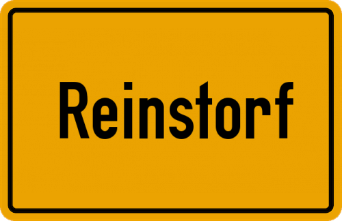 Ortsschild Reinstorf, Kreis Lüneburg
