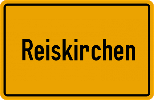 Ortsschild Reiskirchen, Kreis Wetzlar