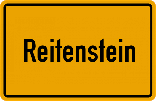 Ortsschild Reitenstein