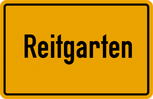 Ortsschild Reitgarten