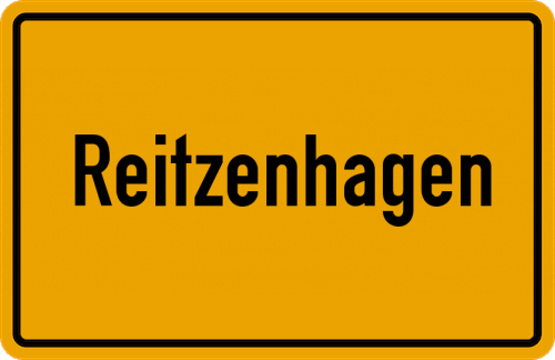 Ortsschild Reitzenhagen