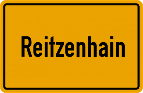 Ortsschild Reitzenhain, Taunus