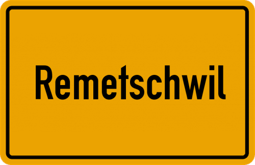 Ortsschild Remetschwil
