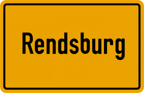 Ortsschild Rendsburg