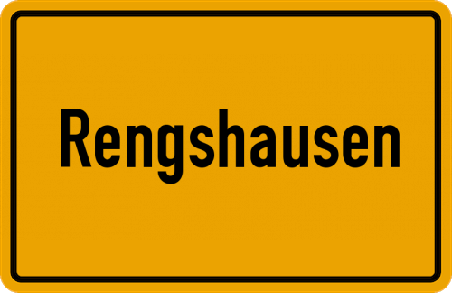 Ortsschild Rengshausen, Hessen
