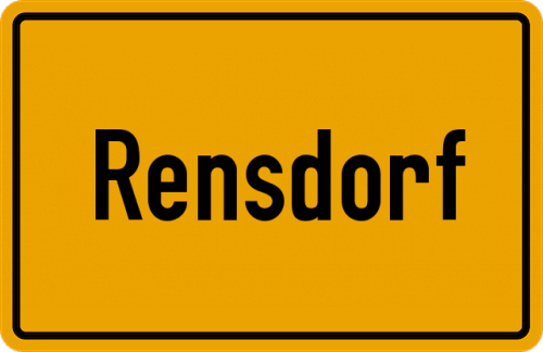 Ortsschild Rensdorf