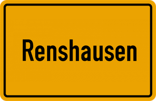 Ortsschild Renshausen