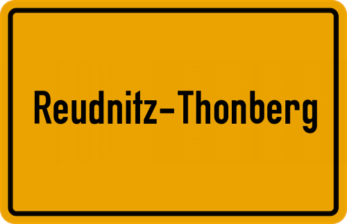 Ortsschild Reudnitz-Thonberg