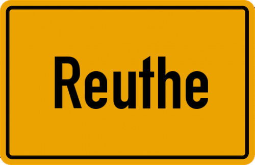 Ortsschild Reuthe