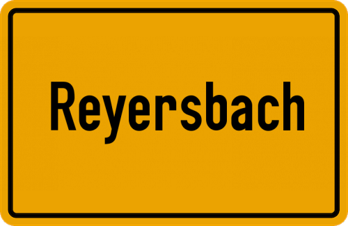 Ortsschild Reyersbach