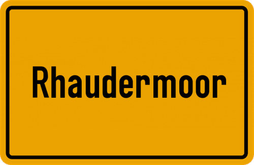 Ortsschild Rhaudermoor