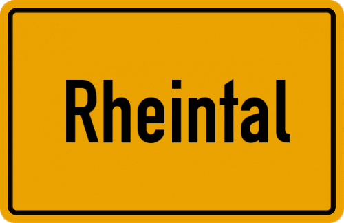 Ortsschild Rheintal, Rhein