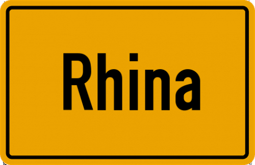 Ortsschild Rhina