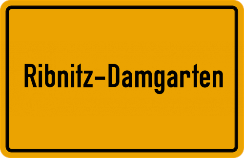 Ortsschild Ribnitz-Damgarten