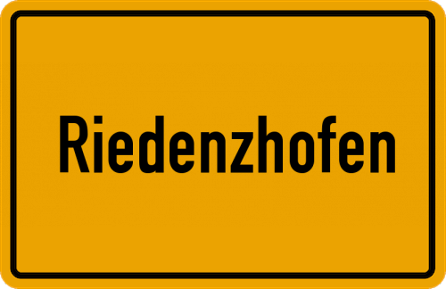 Ortsschild Riedenzhofen