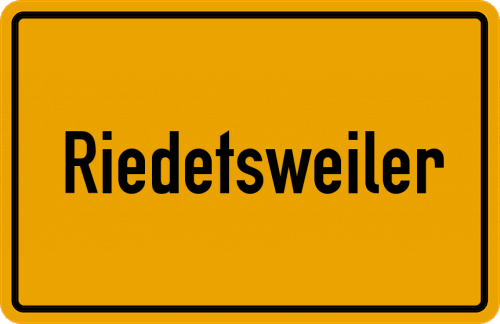 Ortsschild Riedetsweiler