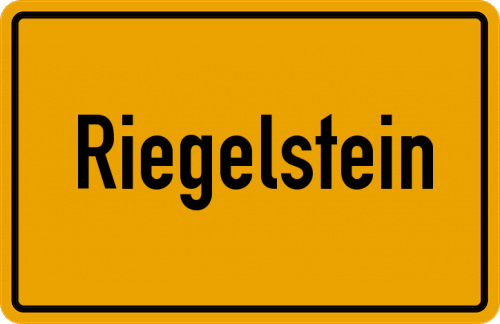 Ortsschild Riegelstein