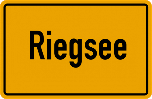 Ortsschild Riegsee