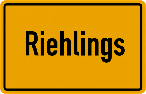 Ortsschild Riehlings