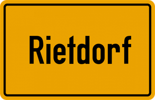 Ortsschild Rietdorf