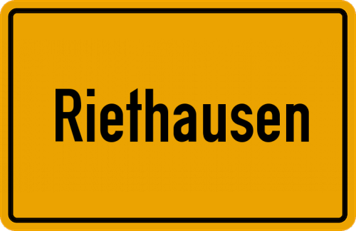 Ortsschild Riethausen