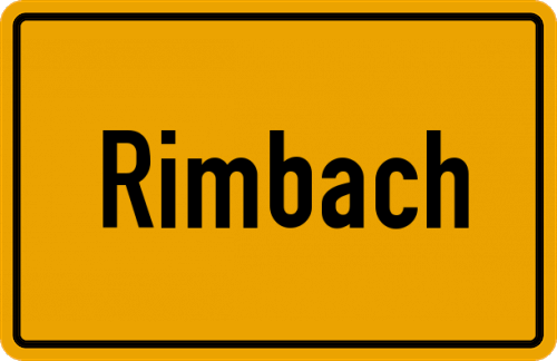 Ortsschild Rimbach, Unterfranken