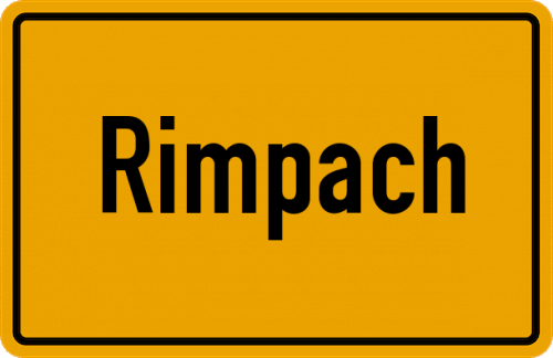 Ortsschild Rimpach