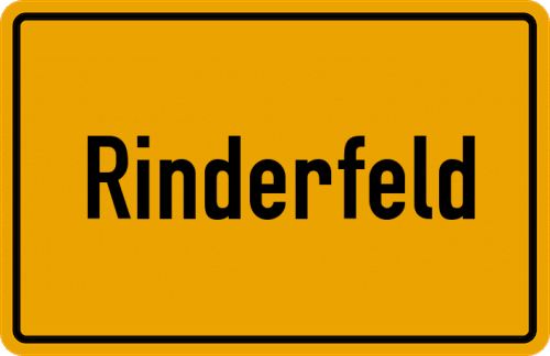 Ortsschild Rinderfeld
