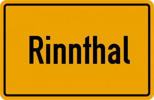 Ortsschild Rinnthal