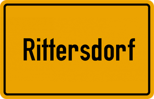 Ortsschild Rittersdorf, Eifel