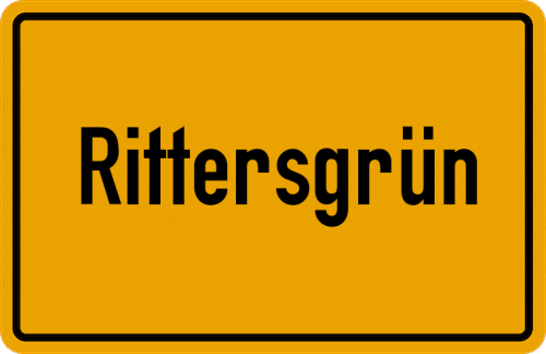 Ortsschild Rittersgrün