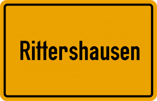 Ortsschild Rittershausen, Dillkreis