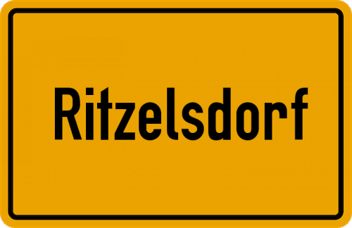 Ortsschild Ritzelsdorf