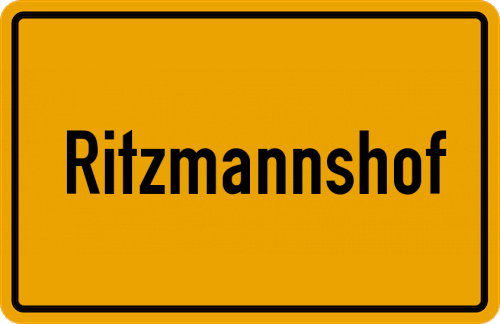 Ortsschild Ritzmannshof