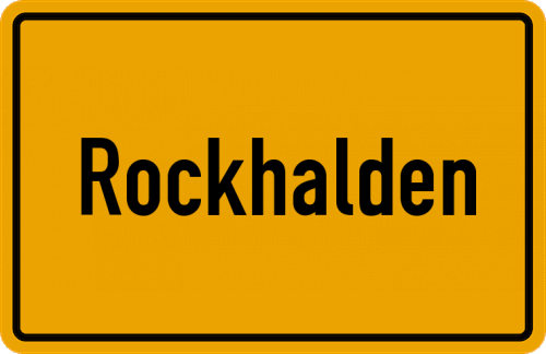 Ortsschild Rockhalden