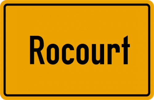 Ortsschild Rocourt