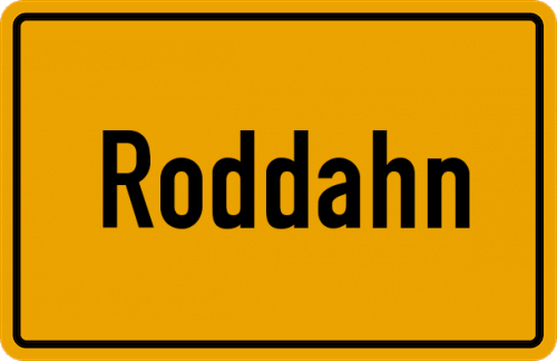 Ortsschild Roddahn