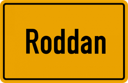 Ortsschild Roddan