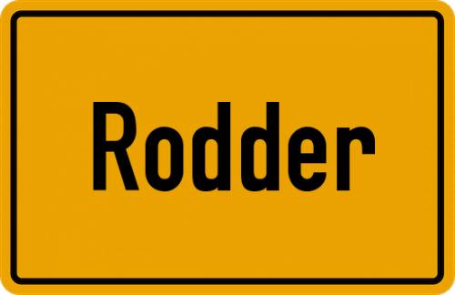 Ortsschild Rodder, Eifel