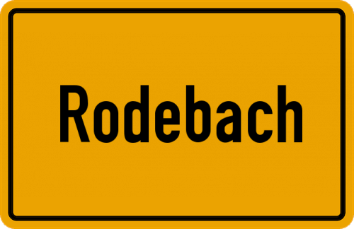 Ortsschild Rodebach