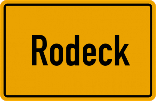 Ortsschild Rodeck